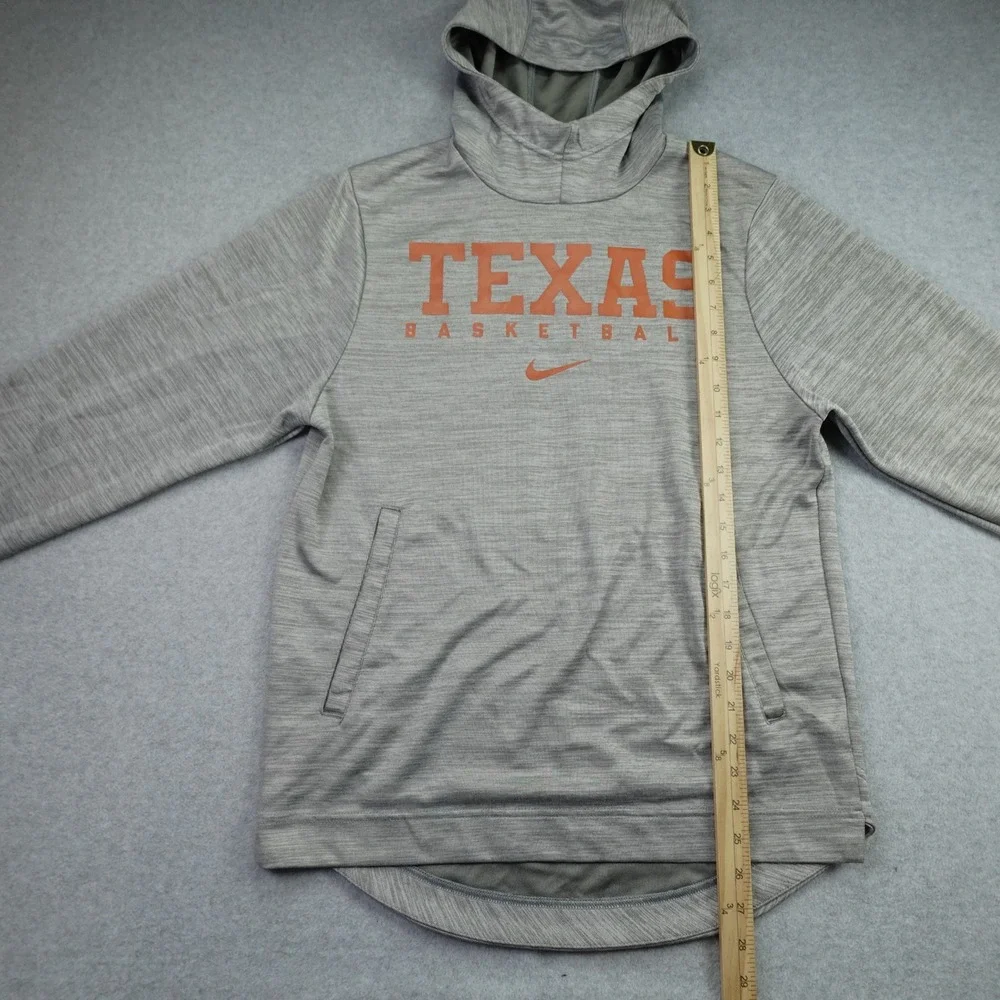 Texas Longhorns Hoodie Mens Small Gray Nike Athletic Basketball Hoodie